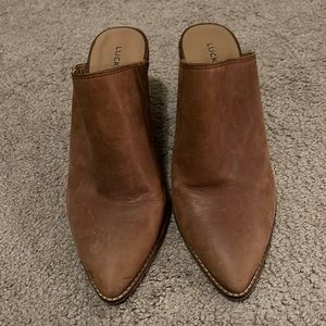 Lucky Brand Leather Mules